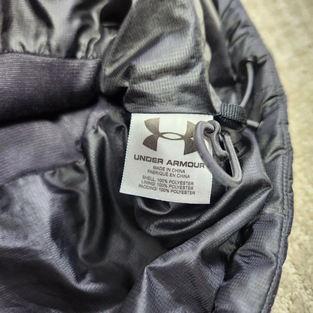 Under‎ Armour Puffer Vest Women Medium Black Quilted Full Zip Water Resistant